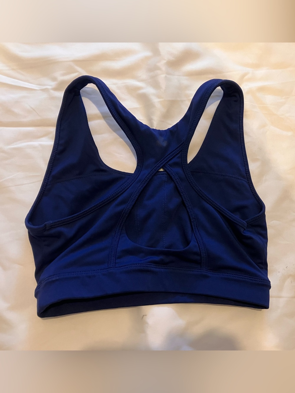 Navy Blue Racerback Sports Bra - Picture 2 of 3